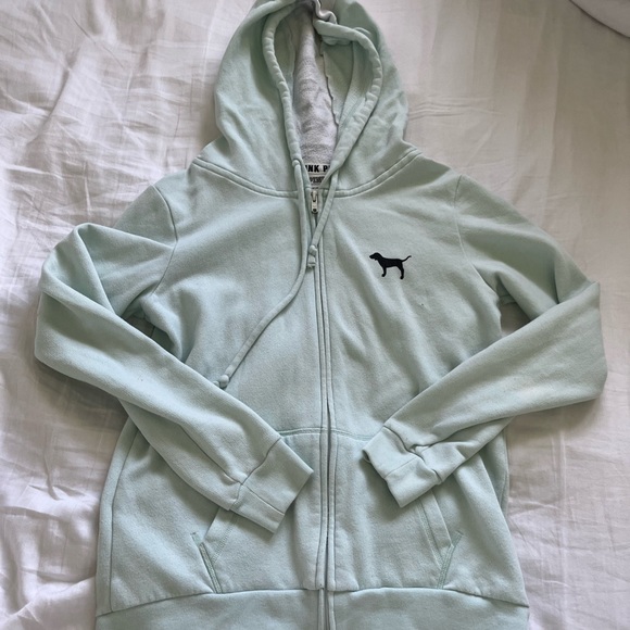 PINK Victoria’s Secret Mint green zip up hoodie - Picture 7 of 7